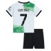 Günstige Liverpool Luis Diaz #7 Babykleidung Auswärts Fussballtrikot Kinder 2023-24 Kurzarm (+ kurze hosen)